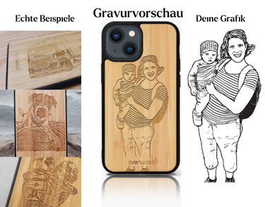 INDIVIDUELL iPhone 13 Bambus-Kunststoff
